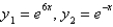 <strong>Two linearly independent solutions of the differential equation are</strong> A) B) C) D) E)