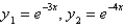<strong>Two linearly independent solutions of the differential equation are</strong> A) B) C) D) E)
