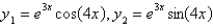 <strong>Two linearly independent solutions of the differential equation are</strong> A) B) C) D) E)