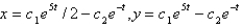 <strong>The solution of the system of differential equations is</strong> A) B) C) D) E)