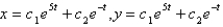 <strong>The solution of the system of differential equations is</strong> A) B) C) D) E)