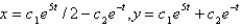 <strong>The solution of the system of differential equations is</strong> A) B) C) D) E)