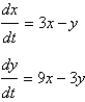 <strong>The solution of the system of differential equations is</strong> A) B) C) D) E)