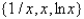 <strong>Which of the following sets of functions are linearly independent on ? Select all that apply.</strong> A) B) C) D) E)
