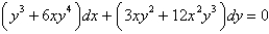 <strong>The differential equation is</strong> A) exact with solution B) exact with solution C) exact with solution D) exact with solution E) not exact