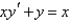 <strong>An integrating factor for the linear differential equation is</strong> A) 0 B) 1 C) D) E)