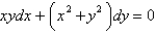 <strong>The differential equation is</strong> A) exact with solution B) exact with solution C) exact with solution D) not exact but having an integrating factor x E) not exact but having an integrating factor y