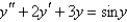<strong>The differential equation is</strong> A) first order linear B) second order linear C) third order linear D) first order nonlinear E) second order nonlinear