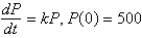 <strong>The population of a town increases at a rate proportional to its population. Its initial population is 5000. The correct initial value problem for the population, , as a function of time, t, is</strong> A) B) C) D) E)