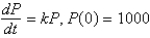 <strong>The population of a town increases at a rate proportional to its population. Its initial population is 1000. The correct initial value problem for the population, , as a function of time, t, is</strong> A) B) C) D) E)