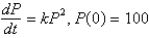 <strong>The population of a town increases at a rate proportional to its population. Its initial population is 1000. The correct initial value problem for the population, , as a function of time, t, is</strong> A) B) C) D) E)