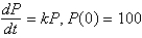 <strong>The population of a town increases at a rate proportional to its population. Its initial population is 1000. The correct initial value problem for the population, , as a function of time, t, is</strong> A) B) C) D) E)