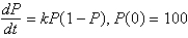 <strong>The population of a town increases at a rate proportional to its population. Its initial population is 1000. The correct initial value problem for the population, , as a function of time, t, is</strong> A) B) C) D) E)