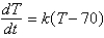 <strong>The temperature of a cup of coffee obeys Newton's law of cooling. The initial temperature of the coffee is and one minute later, it is . The ambient temperature of the room is . If represents the temperature of the coffee at time t, the correct differential equation for the temperature with side conditions is</strong> A) B) C) D) E)