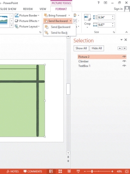 <strong> Referring to the illustration above, the first object listed in the Selection pane is Picture 2. This object is in ____.</strong> A)the top layer B)the bottom layer C)the middle layer D)no layer yet