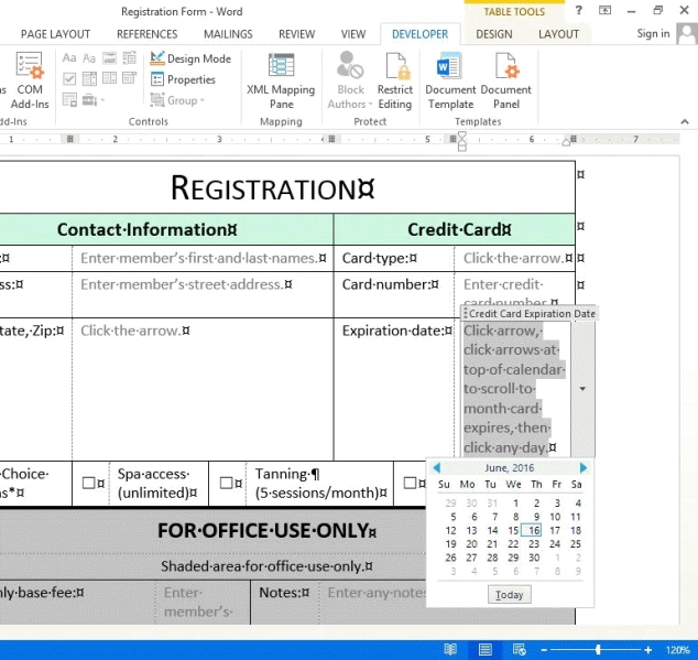 When you insert a drop-down list content control like the one in the accompanying figure, you add items to the list, and arrange them in any order that suits you.
