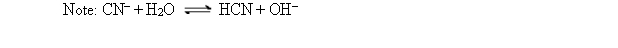If K<sub>a</sub> for HCN is 6.2 <font face=symbol></font> 10<sup>-</sup><sup>10</sup>, what is K<sub>b</sub> for CN<sup>-</sup>?  