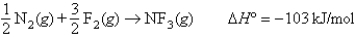 <strong>Given the following information: N<sub>2</sub> bond energy = 941 kJ/mol F<sub>2</sub> bond energy = 154 kJ/mol calculate the N-F bond energy.</strong> A) 113 kJ/mol B) 268 kJ/mol C) 66 kJ/mol D) 317 kJ/mol E) none of these