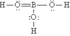 <strong>The Lewis structure for H<sub>3</sub>BO<sub>3</sub> is</strong> A) B) C) D) E)