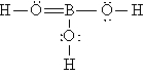 <strong>The Lewis structure for H<sub>3</sub>BO<sub>3</sub> is</strong> A) B) C) D) E)