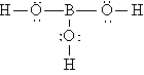 <strong>The Lewis structure for H<sub>3</sub>BO<sub>3</sub> is</strong> A) B) C) D) E)
