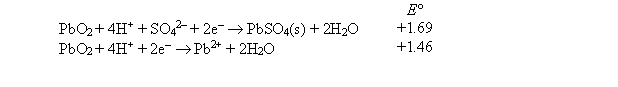 <strong>Use the following data to calculate the K<sub>sp</sub> value at 25°C for PbSO<sub>4</sub>(s). </strong> A) 3.89 * 10<sup>-</sup><sup>105</sup> B) 2.57 *10<sup>105</sup> C) 1.7 * 10<sup>-</sup><sup>8</sup> D) 5.9* 10<sup>7</sup> E) None of these is within 5% of the correct answer.