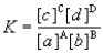 <strong>Consider the general reaction aA + bB cC + dD Choose the correct equilibrium expression below.</strong> A) B) C) D) E)