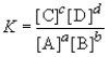 <strong>Consider the general reaction aA + bB cC + dD Choose the correct equilibrium expression below.</strong> A) B) C) D) E)