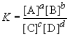 <strong>Consider the general reaction aA + bB cC + dD Choose the correct equilibrium expression below.</strong> A) B) C) D) E)