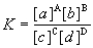 <strong>Consider the general reaction aA + bB cC + dD Choose the correct equilibrium expression below.</strong> A) B) C) D) E)