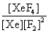 <strong>In the presence of ultraviolet light, the inert gas xenon (Xe) will react with fluorine (F<sub>2</sub>) gas to produce solid XeF<sub>4</sub>. What is the equilibrium expression for this reaction?</strong> A) B) C) D) E)