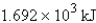 <strong>Perform the indicated conversion: 7.079 kcal =____ kJ</strong> A) 29.62 kJ B) 1.692 kJ C) 0.5910 kJ D) E)