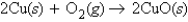 <strong>The balanced equation tells us that 4.0 mol of Cu</strong> A) reacts with 4.0 mol of O<sub>2</sub> B) produces 4.0 mol of CuO C) must react with 128 g of O<sub>2</sub> D) cannot react with oxygen E) produces 8.0 mol of CuO