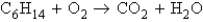 <strong>Refer to the following unbalanced equation: What mass of carbon dioxide (CO<sub>2</sub>) can be produced from 25.0 g of C<sub>6</sub>H<sub>14</sub> and excess oxygen?</strong> A) g B) 12.8 g C) 76.6 g D) 38.3 g E) 0.290 g