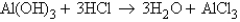 <strong>Look at the reaction below: Suppose 0.55 g of water were produced from 1.2 g of aluminum hydroxide and a certain amount of hydrochloric acid. Which of the following statements is true? Choose the best answer.</strong> A) Aluminum hydroxide is the limiting reactant because 1.2 g of aluminum hydroxide produces 0.55 g of water. B) Aluminum hydroxide is the limiting reactant because it has a smaller coefficient than the hydrochloric acid. C) Aluminum hydroxide is not the limiting reactant because more than 0.55 g of water could have been produced from 1.2 g of aluminum hydroxide. D) Aluminum hydroxide is not the limiting reactant because we are given an amount of leftover aluminum hydroxide. E) There is not enough information given to answer this question.