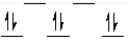 <strong>Which of the following crystal field diagrams is correct for Co(CN)<sub>6</sub><sup>4-</sup>, where CN<sup>-</sup> is a strong-field ligand?</strong> A) B) C) D) E) none of these