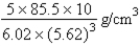 <strong>Pure rubidium crystallizes in a body-centered cubic lattice; the edge length of the unit cell is 562 pm. What is the density of rubidium in grams per cubic centimeter?</strong> A) B) C) D) E)