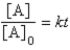 <strong>The following initial rate data were found for the reaction 2MnO<sub>4</sub><sup>-</sup> + 5H<sub>2</sub>C<sub>2</sub>O<sub>4</sub> + 6H<sup>+</sup> → 2Mn<sup>2+</sup> + 10CO<sub>2</sub> + 8H<sub>2</sub>O   The reaction A → B + C is known to be zero order in A with a rate constant of 5.0 × 10<sup>-2</sup> mol/L • s at 25° C. An experiment was run at 25°C where [A]<sub>0</sub> = 1.0 × 10<sup>-3</sup> M. What is the integrated rate law?</strong> A) [A] = kt B) [A]<sub>0</sub> - [A] = kt C)   D) [A] - [A]<sub>0</sub> = kt E)   <div style=padding-top: 35px> 