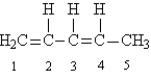 <strong>Given the following Lewis structure: How many electrons are shared between carbons 1 and 2?</strong> A) 6 B) 2 C) 0 D) 8 E) 4