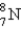 <strong>Which is the symbol for the isotope of nitrogen that has 7 protons and 8 neutrons?</strong> A) B) C) D)