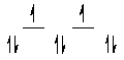 Here are some crystal field representations of d electrons in an octahedral complex: I) II) III) IV) V) Choose the representation that fits the transition metal atom in the following species: -K<sub>4</sub>Fe(CN)<sub>6</sub>