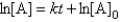 <strong>For the reaction A \to Products,successive half-lives are observed to be 10.0 min and 40.0 min. -The reaction follows the integrated rate law</strong> A) B) C) D) E)none of these