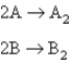  <strong>Two isomers (A and B)of a given compound dimerize as follows:   Both processes are known to be second order in reactant,and k<sub>1 </sub>is known to be 0.25 L/mol·s at 25°C,where   <sup> </sup> In a particular experiment,A and B were placed in separate containers at 25°,where [A]<sub>0</sub> = 1.0  \times  10<sup>-</sup><sup>2</sup> M and [B]<sub>0</sub> = 2.5  \times  10<sup>-</sup><sup>2</sup> M.It was found that [A] = 3[B] after the reactions progressed for 3.0 minutes.  -Calculate the concentration of A<sub>2</sub> after 3.0 minutes.</strong> A)2.8  \times  10<sup>-</sup><sup>22</sup> M B)6.9  \times  10<sup>-</sup><sup>3</sup> M C)3.1  \times  10<sup>-</sup><sup>3</sup> M D)1.6  \times  10<sup>-</sup><sup>3</sup> M E)none of these <div style=padding-top: 35px>  
