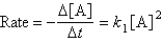  <strong>Two isomers (A and B)of a given compound dimerize as follows:   Both processes are known to be second order in reactant,and k<sub>1 </sub>is known to be 0.25 L/mol·s at 25°C,where   <sup> </sup> In a particular experiment,A and B were placed in separate containers at 25°,where [A]<sub>0</sub> = 1.0  \times  10<sup>-</sup><sup>2</sup> M and [B]<sub>0</sub> = 2.5  \times  10<sup>-</sup><sup>2</sup> M.It was found that [A] = 3[B] after the reactions progressed for 3.0 minutes.  -Calculate the concentration of A<sub>2</sub> after 3.0 minutes.</strong> A)2.8  \times  10<sup>-</sup><sup>22</sup> M B)6.9  \times  10<sup>-</sup><sup>3</sup> M C)3.1  \times  10<sup>-</sup><sup>3</sup> M D)1.6  \times  10<sup>-</sup><sup>3</sup> M E)none of these <div style=padding-top: 35px>  