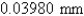 <strong>Convert 0.3980 m to mm.</strong> A) B) C) D) E)