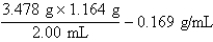 <strong>What is the best answer to report for g/mL?</strong> A) B) C) D) E)