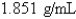 <strong>What is the best answer to report for g/mL?</strong> A) B) C) D) E)