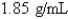 <strong>What is the best answer to report for g/mL?</strong> A) B) C) D) E)