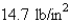 <strong>The pressure of the earth's atmosphere at sea level is .What is the pressure when expressed in ? (2.54 cm = 1 in. ,2.205 lb = 1 kg)</strong> A) B) C) D) E)