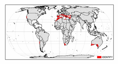 <strong>The climate zone shown on the map below is  </strong> A) humid continental mild-summer. B) humid subtropical hot-summer. C) Mediterranean dry-summer. D) humid continental hot-summer. E) marine west-coast. <div style=padding-top: 35px> 